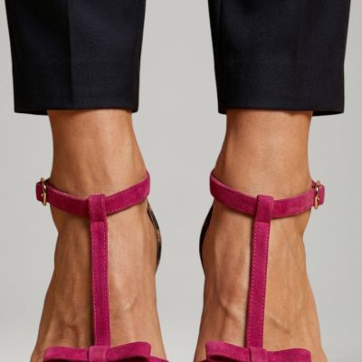 Women's Sandals With Ankle Strap And Stiletto Heel