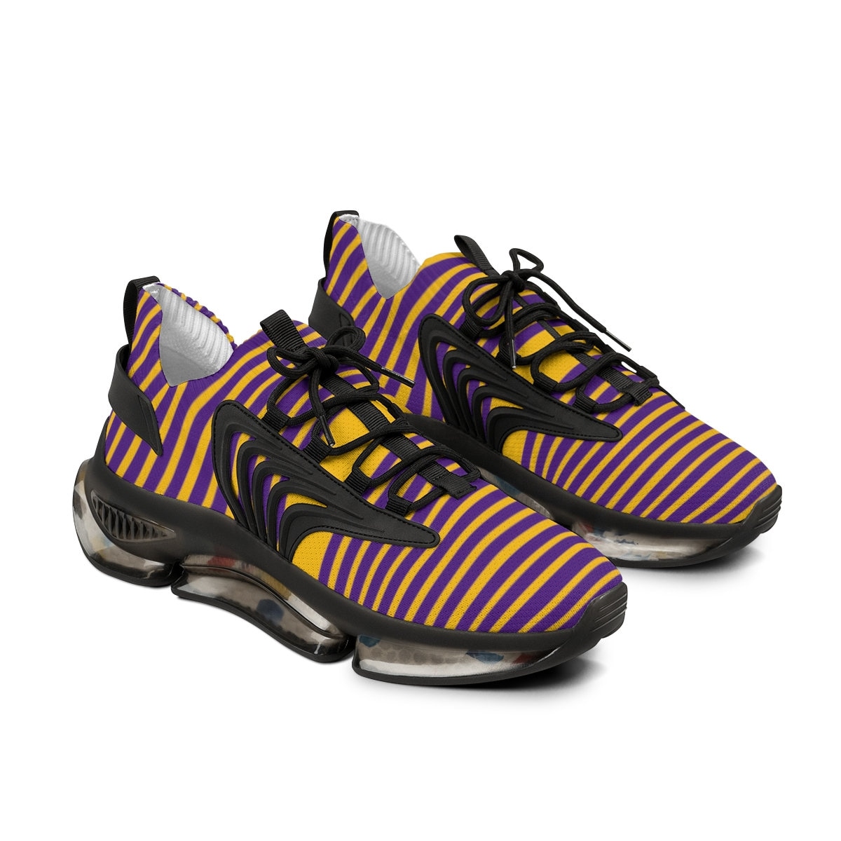 Purple And Gold Sneakers