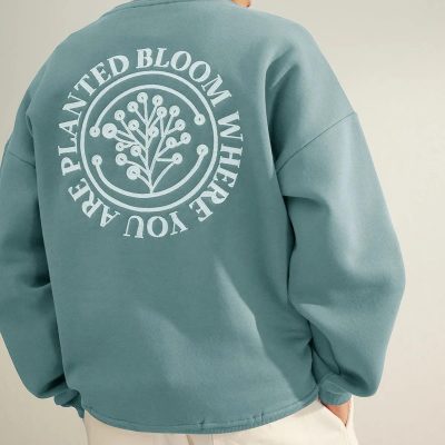 Men's Brown Fleece Y2k Sweatshirt Oversized Fit Casual