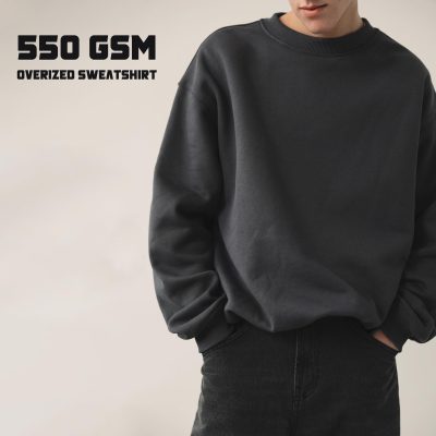 Oversized Fleece Sweatshirt (3 Colors): Heavyweight 550 Gsm