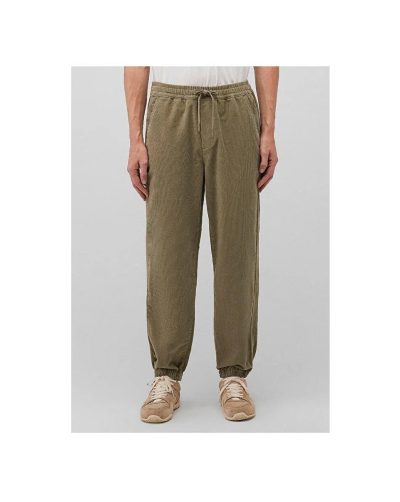 Men's Brown Corduroy Jogger Pants: Loose Fit Cotton